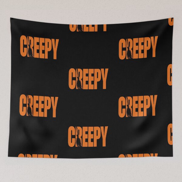 Item preview, Creepy Witch Broom Halloween Typography T-Shirt designed and sold by Raw Tigers.