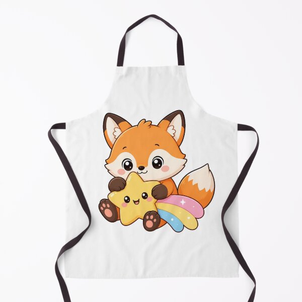 Item preview, Cute Fox Hugging Star Plush Kawaii Cartoon Dreamy Design designed and sold by Seculinator.