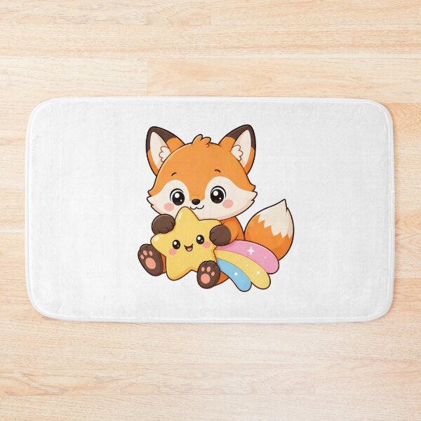 Item preview, Cute Fox Hugging Star Plush Kawaii Cartoon Dreamy Design designed and sold by Seculinator.