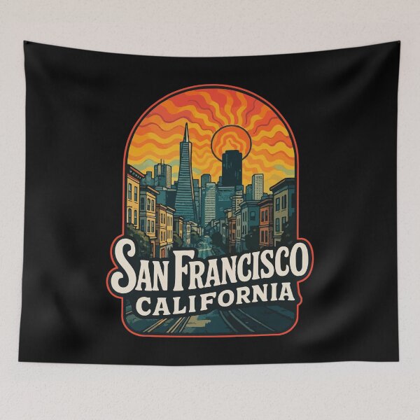 Item preview, San Francisco California Trippy Travel designed and sold by TomFrontierArt.