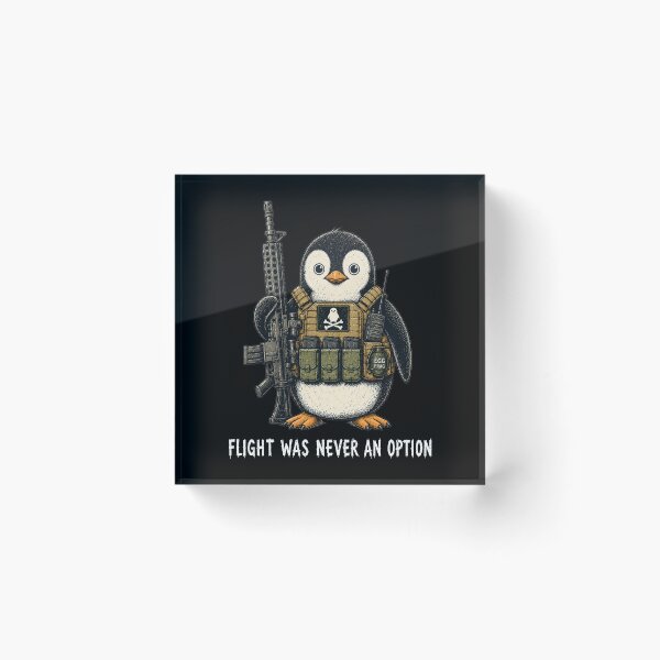 Item preview, Flight was Never an Option Tactical, Funny Penguin Meme 2 designed and sold by sentfromemily.