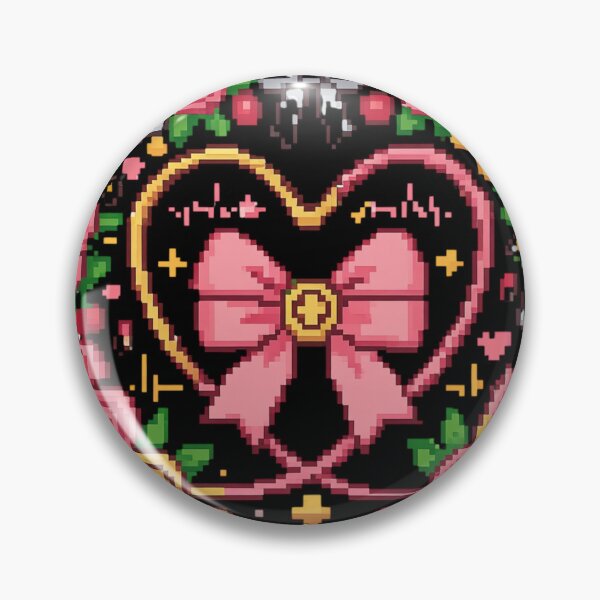 Item preview, Retro Pixel Art Coquette Nurse Bow Heart Stethoscope Wreath T-Shirt designed and sold by PACS0011.