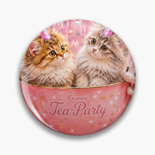 Item preview, Kawaii Tea Party Cats with Unicorn designed and sold by JBXDesigner.