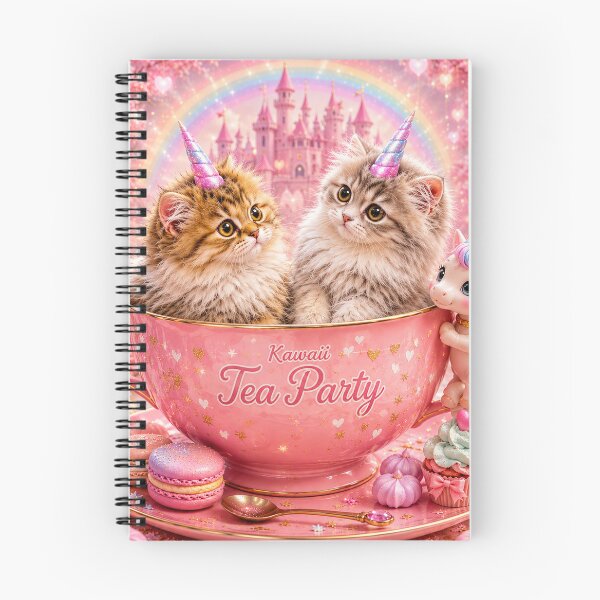 Item preview, Kawaii Tea Party Cats with Unicorn designed and sold by JBXDesigner.