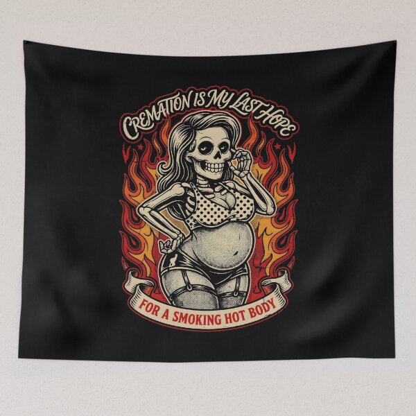 Item preview, Cremation is My Last Hope for A Smoking Hot Body Funny Statement for Sarcastic Humor Fans designed and sold by Redgiant87x.