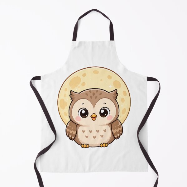 Item preview, Cute Owl with Full Moon Kawaii Cartoon Night Sky Design designed and sold by Seculinator.
