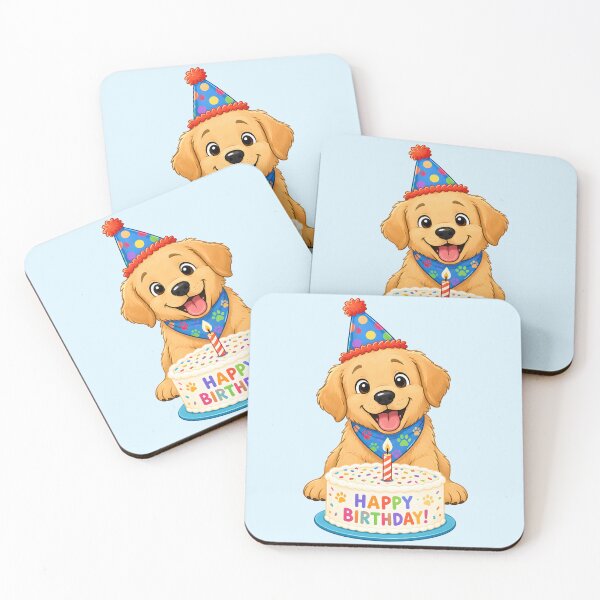 Item preview, Happy Barkday! | Cute Puppy Birthday Cake Illustration designed and sold by Stubblejumper Artworks.