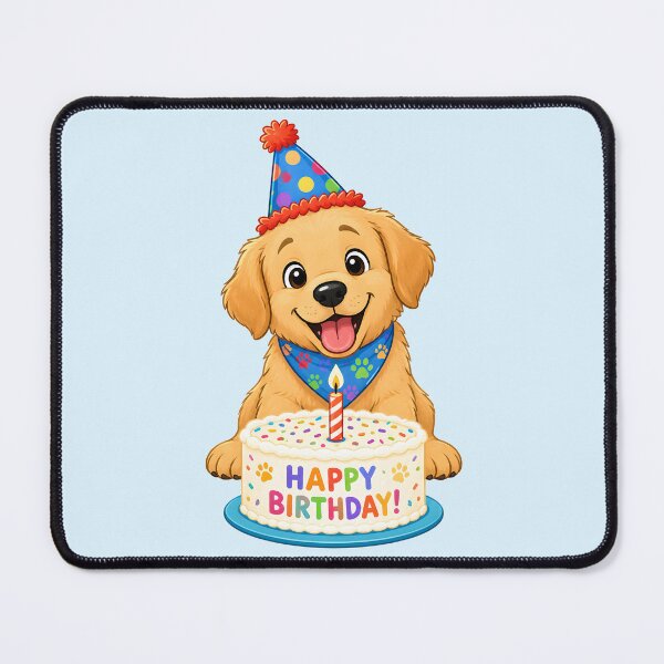 Item preview, Happy Barkday! | Cute Puppy Birthday Cake Illustration designed and sold by Stubblejumper Artworks.