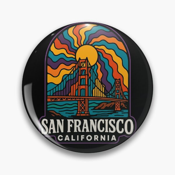 Item preview, San Francisco California Golden Gate Trippy Art designed and sold by TomFrontierArt.