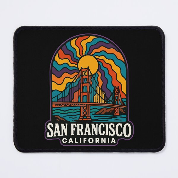 Item preview, San Francisco California Golden Gate Trippy Art designed and sold by TomFrontierArt.