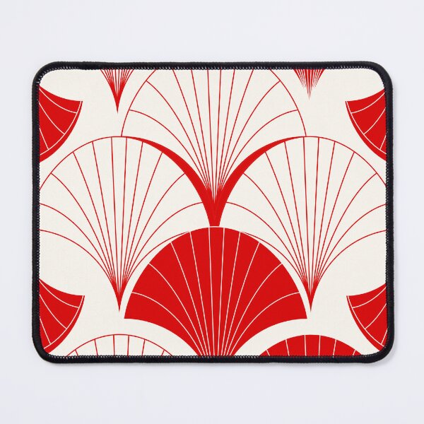 Item preview, Asian Art Deco Red And White Fan Pattern designed and sold by DEC02.
