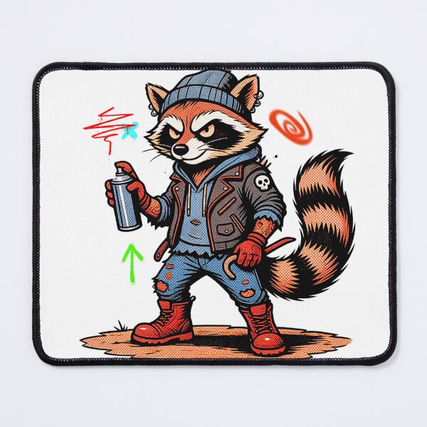 Item preview, Urban Graffiti Raccoon Punk Streetwear Art designed and sold by rich-moda.