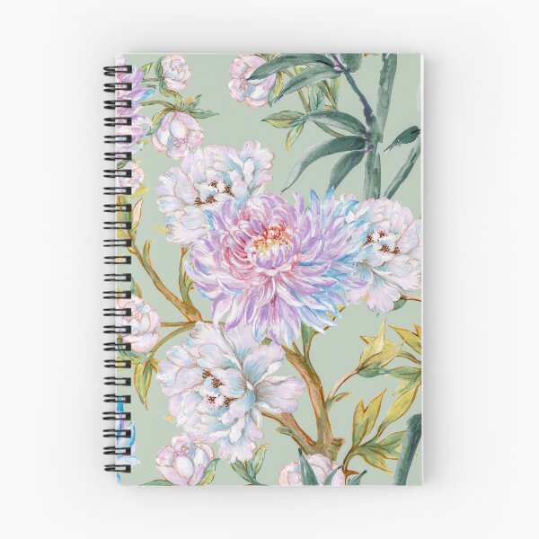 Item preview, Pastel Floral Pattern with Green Leaves designed and sold by behappyandrelax.