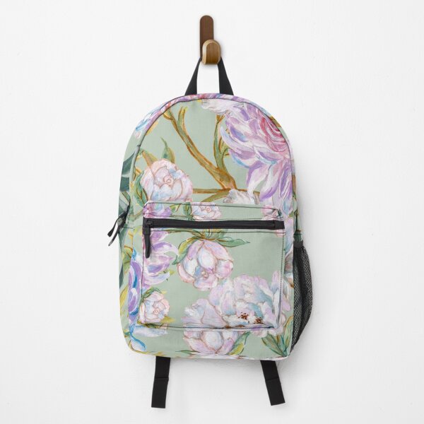 Item preview, Pastel Floral Pattern with Green Leaves designed and sold by behappyandrelax.