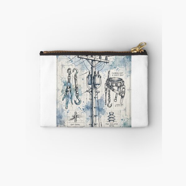 Item preview, Lineman Wall Art — Powering America Blueprint Canvas | Electrician Gift | Utility Pole Art designed and sold by Donartpictures.