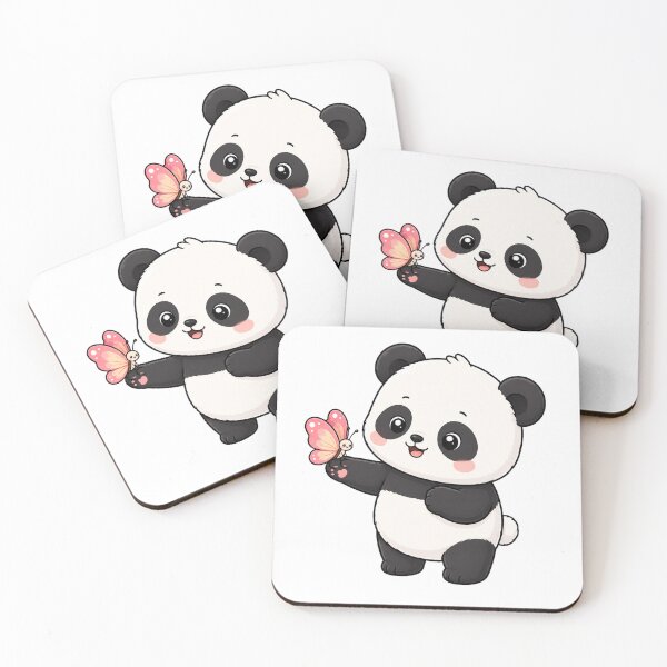 Item preview, Cute Kawaii Baby Panda Wearing Butterfly On Hand designed and sold by Seculinator.