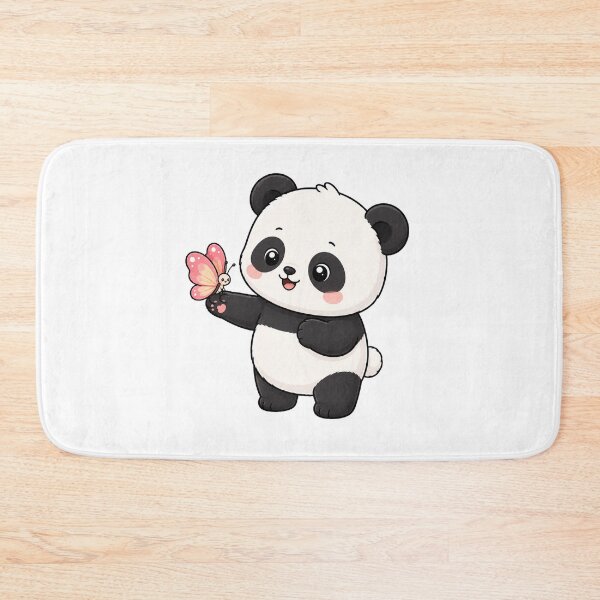 Item preview, Cute Kawaii Baby Panda Wearing Butterfly On Hand designed and sold by Seculinator.