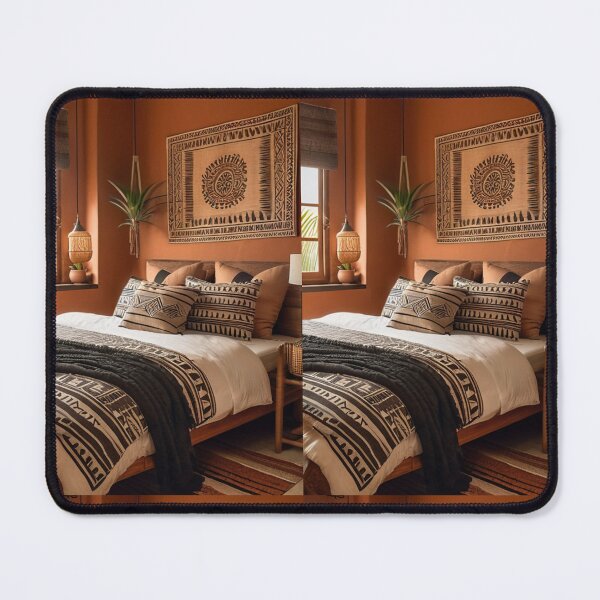 Item preview, Interior - Afro-Bohemian Style Bedroom, Warm Ethnic Ambiance designed and sold by Reverso-Design.
