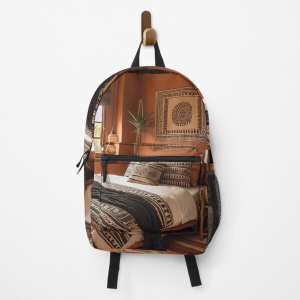 Item preview, Interior - Afro-Bohemian Style Bedroom, Warm Ethnic Ambiance designed and sold by Reverso-Design.