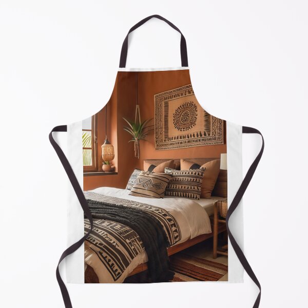 Item preview, Interior - Afro-Bohemian Style Bedroom, Warm Ethnic Ambiance designed and sold by Reverso-Design.