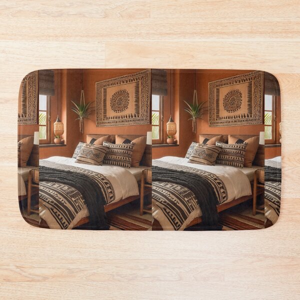 Item preview, Interior - Afro-Bohemian Style Bedroom, Warm Ethnic Ambiance designed and sold by Reverso-Design.