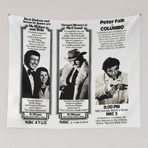 Item preview, Columbo McCloud McMillan and Wife designed and sold by The Retromotel.