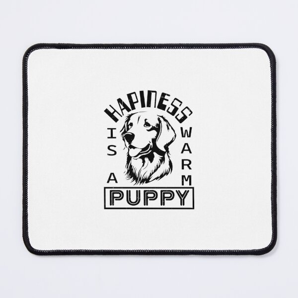 Item preview, Happiness Is A Warm Puppy | Distressed Golden Retriever Graphic | Vintage Pet Lover Gift designed and sold by PixelDockStudio.