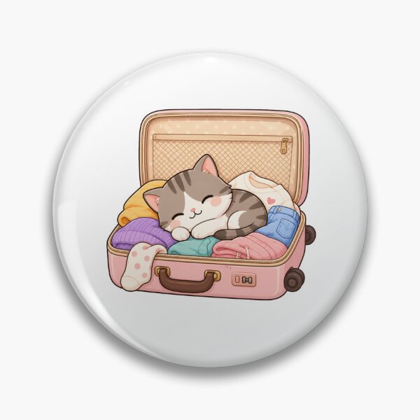 Item preview, Cute Kawaii Cat Sleeping In Pink Suitcase Travel designed and sold by Seculinator.