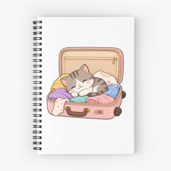 Item preview, Cute Kawaii Cat Sleeping In Pink Suitcase Travel designed and sold by Seculinator.