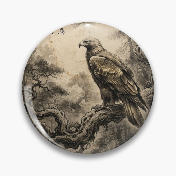 Item preview, The Golden Sentinel of the Primordial Forest Sumi-e Ink Wash designed and sold by DuckOddity.