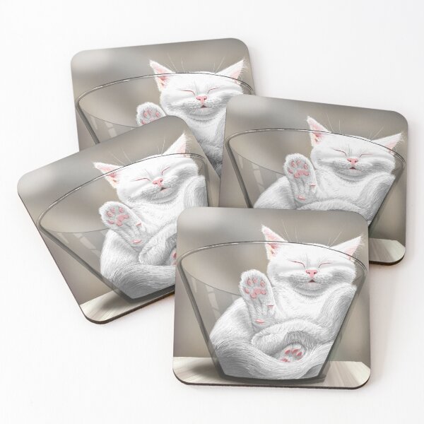 Item preview, Curiosity in a Glass Bowl – Adorable Cat Art designed and sold by CylisArt.