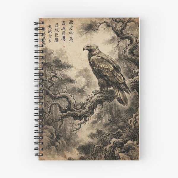 Item preview, The Golden Sentinel of the Primordial Forest Sumi-e Ink Wash designed and sold by DuckOddity.