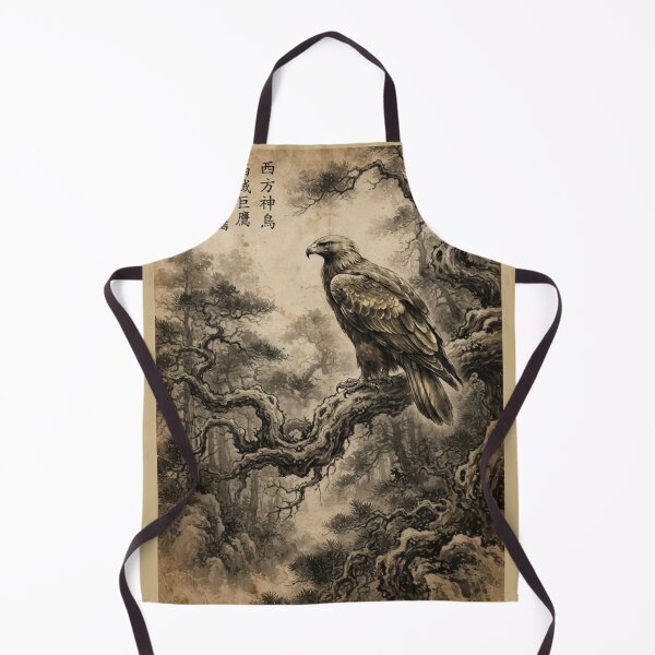 Item preview, The Golden Sentinel of the Primordial Forest Sumi-e Ink Wash designed and sold by DuckOddity.
