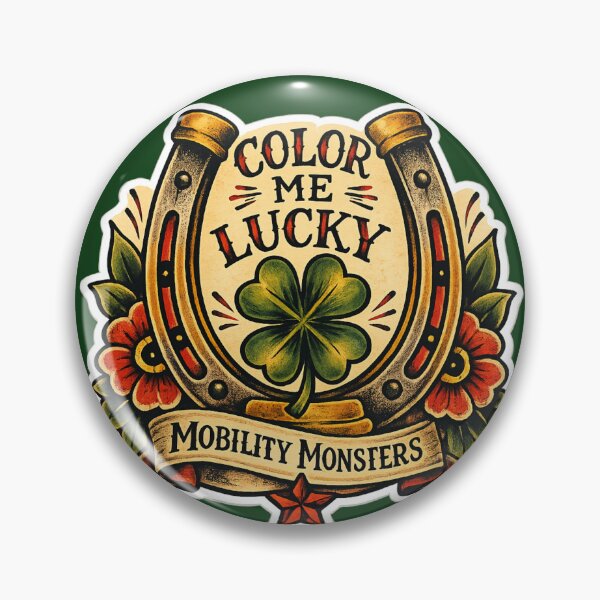 Item preview, color me lucky tattoo mobility monsters designed and sold by mobilitymonster.