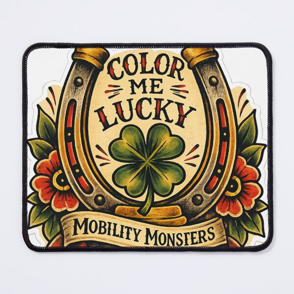 Item preview, color me lucky tattoo mobility monsters designed and sold by mobilitymonster.