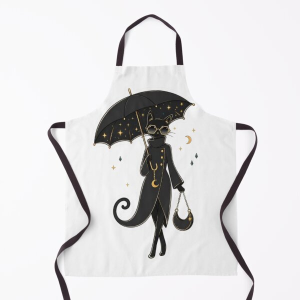 Item preview, Stylish Black Cat With Magical Umbrella designed and sold by Snurly.