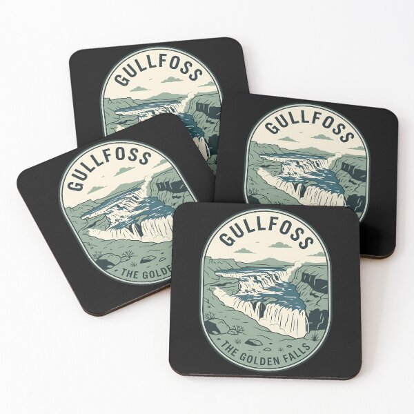 Item preview, Gullfoss The Golden Falls Vintage Travel Emblem designed and sold by k3rstman1.