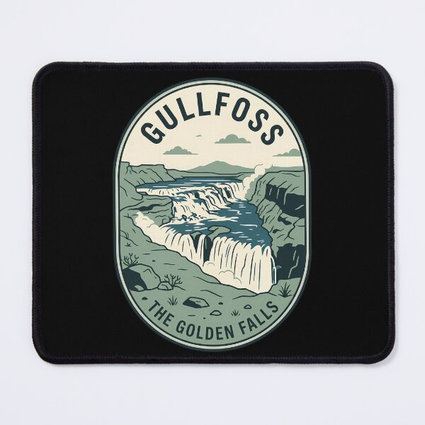 Item preview, Gullfoss The Golden Falls Vintage Travel Emblem designed and sold by k3rstman1.