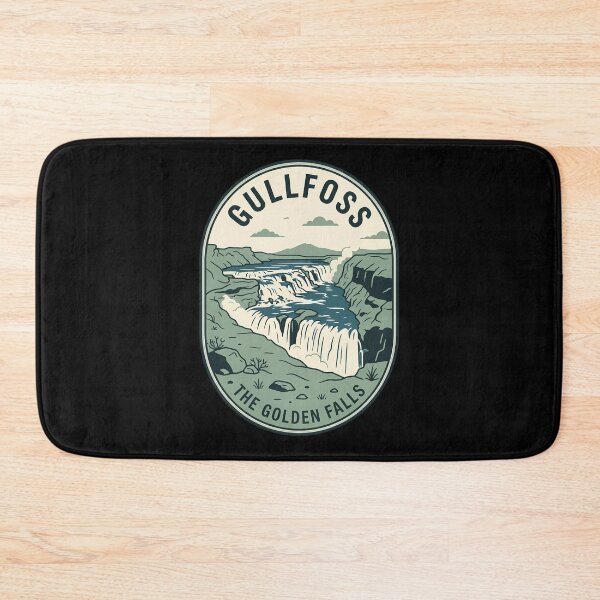 Item preview, Gullfoss The Golden Falls Vintage Travel Emblem designed and sold by k3rstman1.