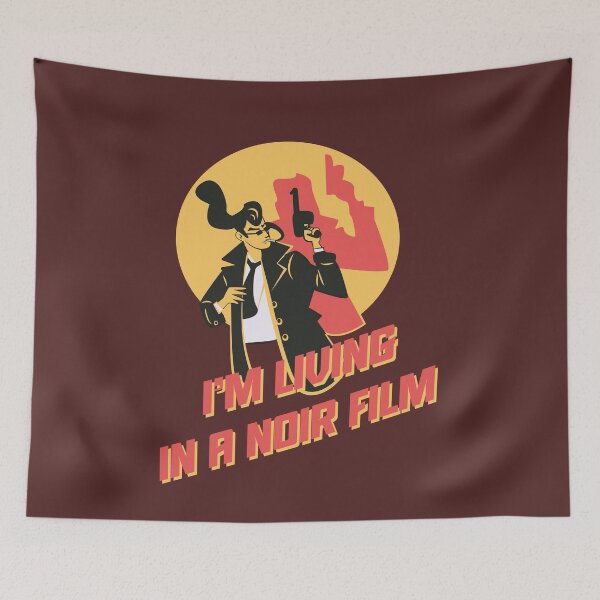 Item preview, I’m Living in a Noir Film Retro Detective Illustration designed and sold by beboplab.