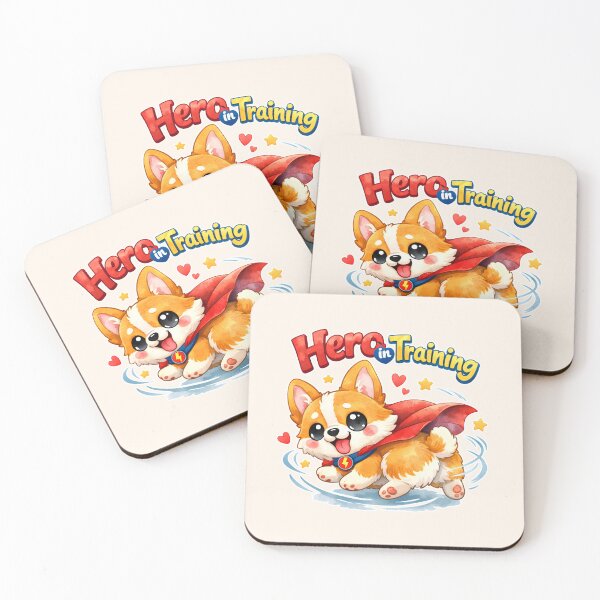 Item preview, Cute Kawaii Corgi Superhero Sticker | Hero in Training Funny Dog Gift for Corgi Lovers | Watercolor Dog Art designed and sold by stylishdzign.