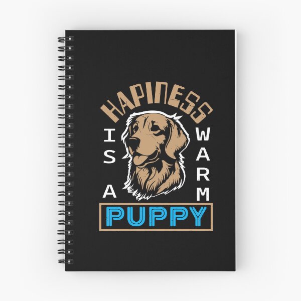 Item preview, Happiness Is A Warm Puppy | Distressed Golden Retriever Graphic | Vintage Pet Lover Gift designed and sold by PixelDockStudio.