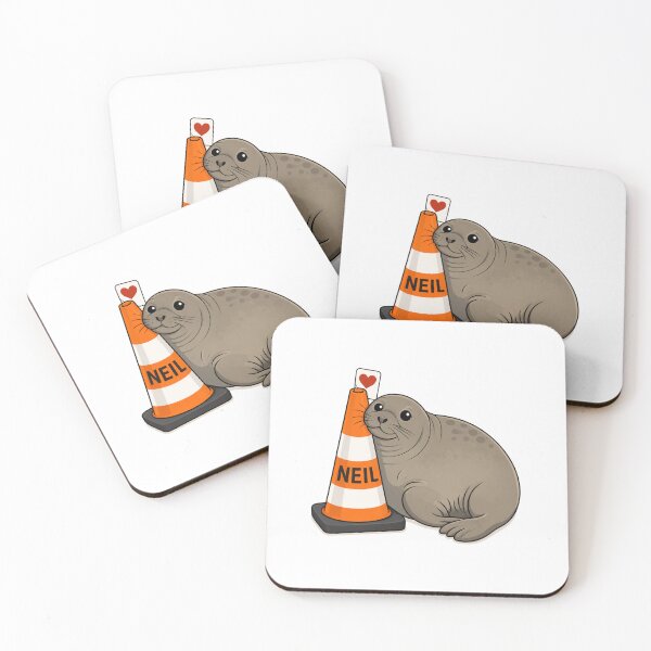 Item preview, Neil the seal and his love of traffic cones designed and sold by Mr-AShop.