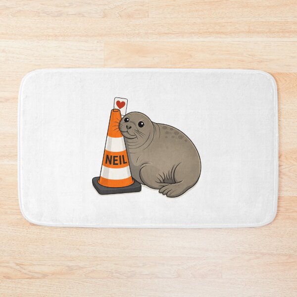 Item preview, Neil the seal and his love of traffic cones designed and sold by Mr-AShop.