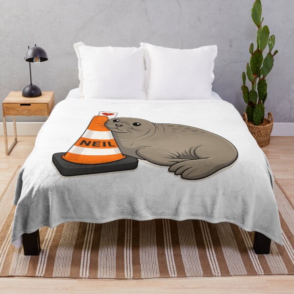 Item preview, Neil the seal and his love of traffic cones designed and sold by Mr-AShop.