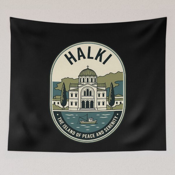 Item preview, Halki Greek Island Vintage Travel Emblem designed and sold by k3rstman1.
