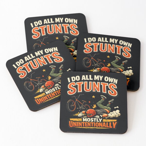 Item preview, I Do All My Own Stunts Mostly Unintentionally - Funny Bmx designed and sold by SidTastic .