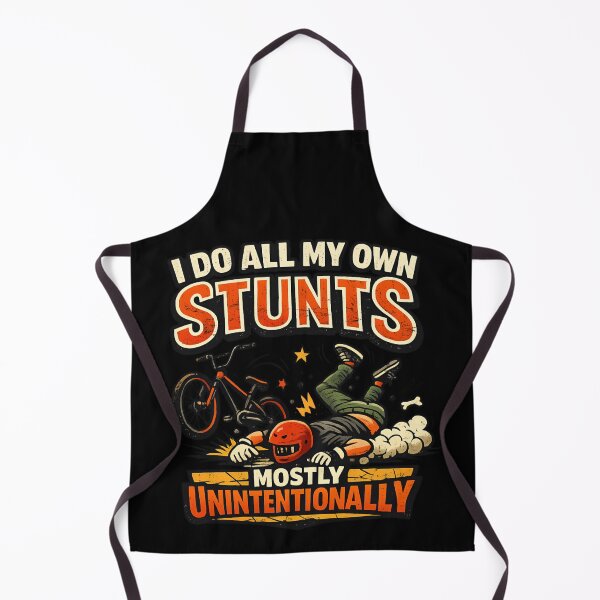 Item preview, I Do All My Own Stunts Mostly Unintentionally - Funny Bmx designed and sold by SidTastic .