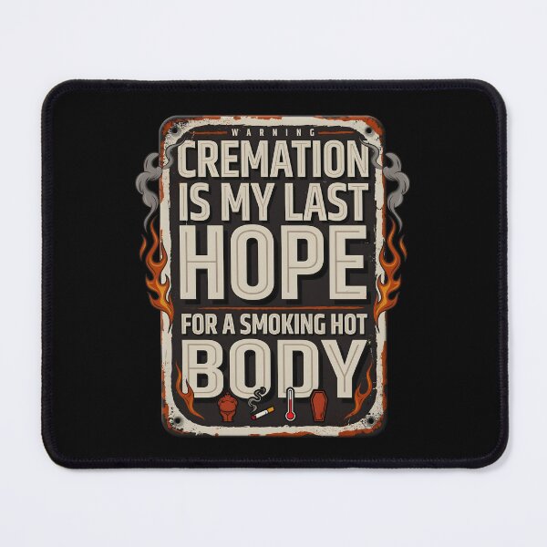 Item preview, Cremation is My Last Hope for A Smoking Hot Body Funny Quote for Dark Humor Lovers designed and sold by Redgiant87x.