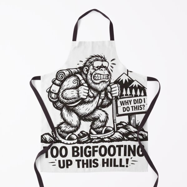 Item preview, Too Bigfooting Up This Hill Funny Hiking Design designed and sold by Gabe1983.